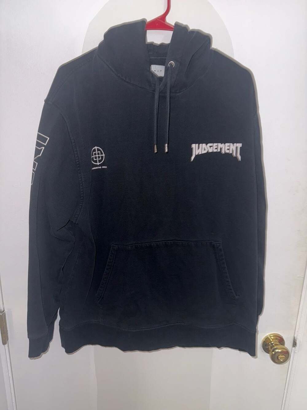 Topman Automatic Reset Judgement Existential Black Hoodie